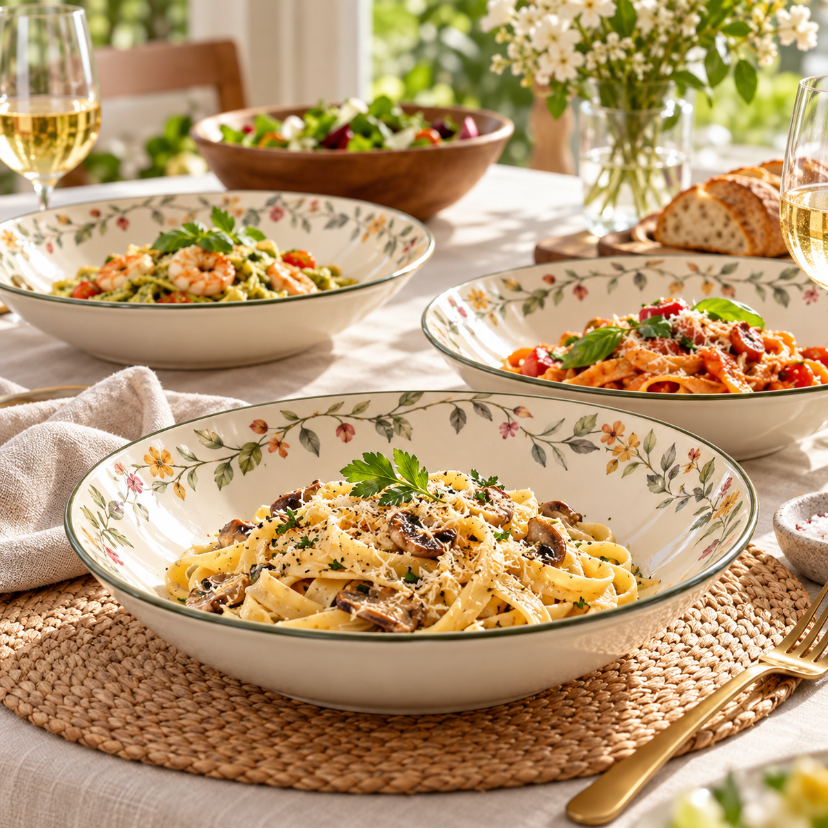 FURNOVELLE™ Bellmora Tidewell Pasta Bowl Set