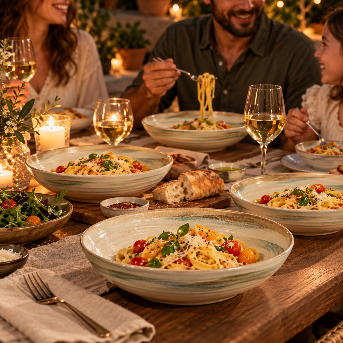 FURNOVELLE™ Bellmora Tidewell Pasta Bowl Set