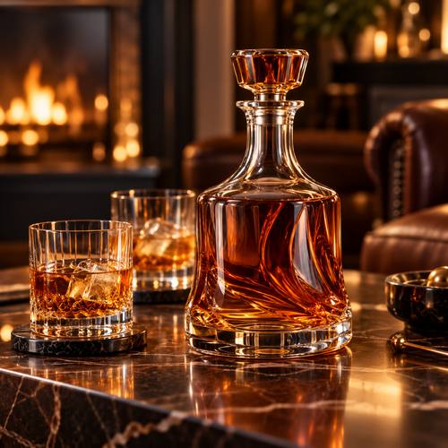 FURNOVELLE™ Caskmere Ember Glass Decanter